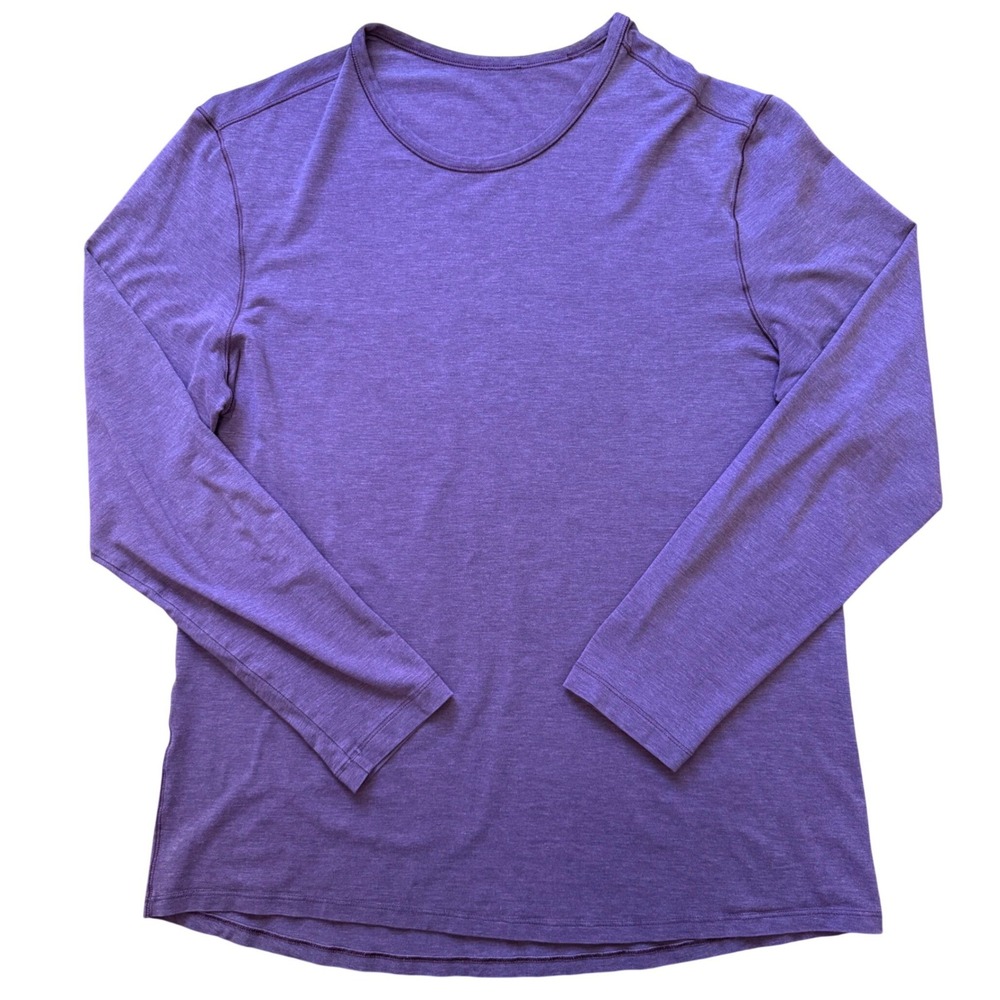 Lululemon Metal Vent Tech Long Sleeve Shirt Mens Large Purple Heathered Workout